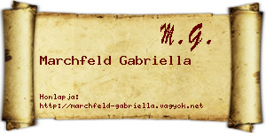 Marchfeld Gabriella névjegykártya